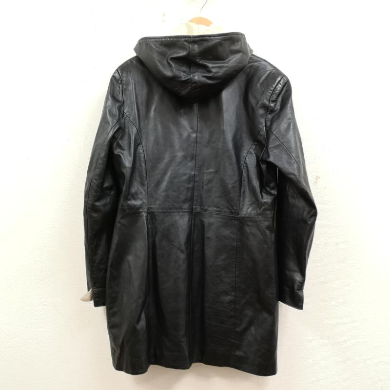 古着 USED ジャケット、上着 レザージャケット イタリア製 Vera Pelle 本革 レザー フード付き ジャケット 48 黒 / ブラック / black X 白 / ホワイト / white メンズ USED 古着 中古 50169557
