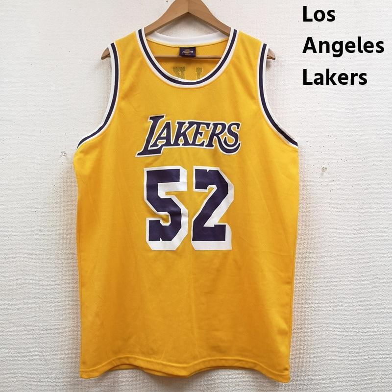 古着 USED タンクトップ タンクトップ Los Angeles Lakers レイカーズ NBA #52 ジャマール・ウィルクス Jamaal Wilkes ゲーム シャツ XL 黄 / イエロー / yellow X 紫 / パープル / purple メンズ USED 古着 中古 50169558
