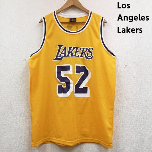 古着 USED タンクトップ タンクトップ Los Angeles Lakers レイカーズ NBA #52 ジャマール・ウィルクス Jamaal Wilkes ゲーム シャツ XL 黄 / イエロー / yellow X 紫 / パープル / purple メンズ USED 古着 中古 50169558