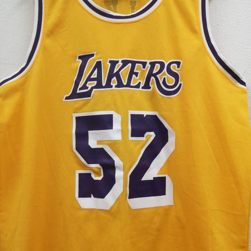 古着 USED タンクトップ タンクトップ Los Angeles Lakers レイカーズ NBA #52 ジャマール・ウィルクス Jamaal Wilkes ゲーム シャツ XL 黄 / イエロー / yellow X 紫 / パープル / purple メンズ USED 古着 中古 50169558