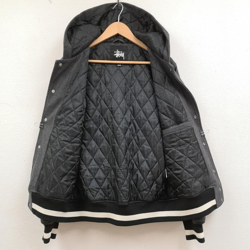 ステューシー STUSSY ジャケット、上着 ジャンパー、ブルゾン INTERNATIONAL TRIBE バーシティ ジャケット スタジャン スタジアム ジャンパー M 黒 / ブラック / black X 灰 / グレー / gray メンズ USED 古着 中古 50169561