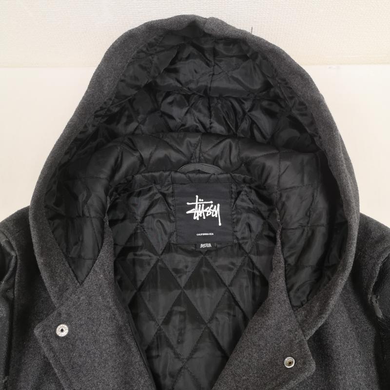 ステューシー STUSSY ジャケット、上着 ジャンパー、ブルゾン INTERNATIONAL TRIBE バーシティ ジャケット スタジャン スタジアム ジャンパー M 黒 / ブラック / black X 灰 / グレー / gray メンズ USED 古着 中古 50169561