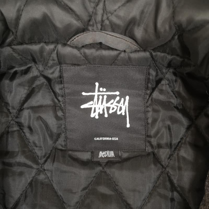 ステューシー STUSSY ジャケット、上着 ジャンパー、ブルゾン INTERNATIONAL TRIBE バーシティ ジャケット スタジャン スタジアム ジャンパー M 黒 / ブラック / black X 灰 / グレー / gray メンズ USED 古着 中古 50169561