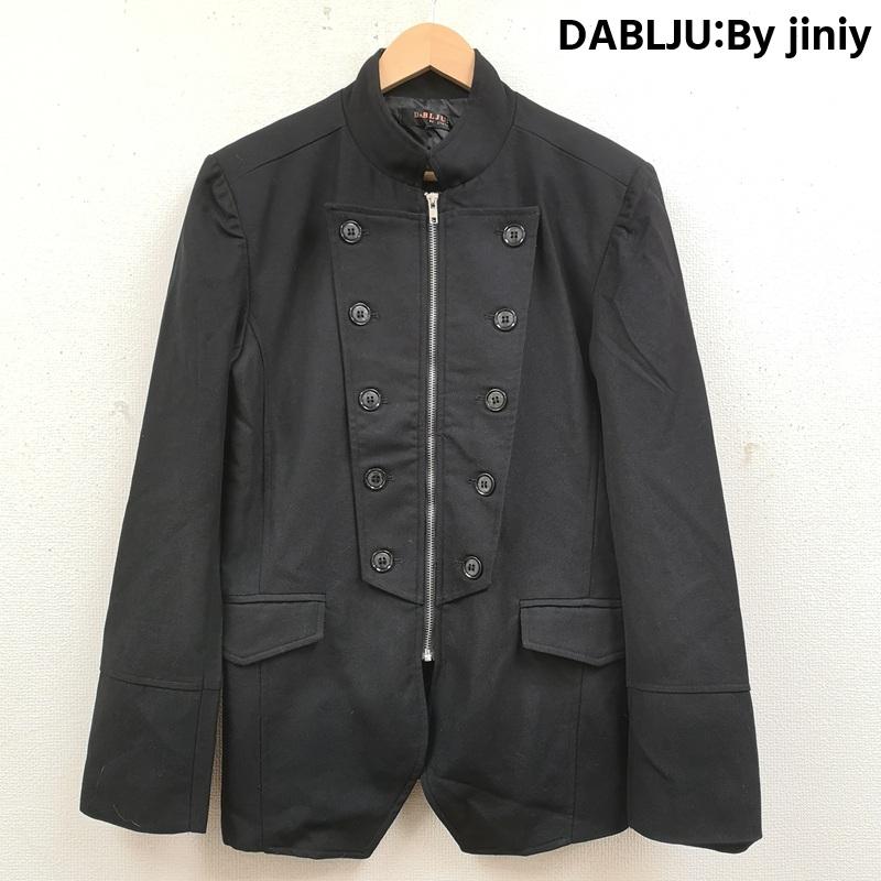 古着 USED ジャケット、上着 ジャンパー、ブルゾン DABLJU:By jiniy ダブルプレスト レイヤード ナポレオン風 ジップアップ ジャケット L 黒 / ブラック / black メンズ USED 古着 中古 50169562
