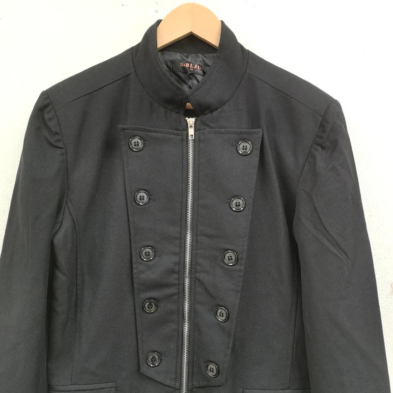 古着 USED ジャケット、上着 ジャンパー、ブルゾン DABLJU:By jiniy ダブルプレスト レイヤード ナポレオン風 ジップアップ ジャケット L 黒 / ブラック / black メンズ USED 古着 中古 50169562