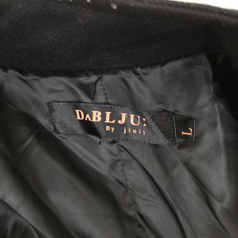 古着 USED ジャケット、上着 ジャンパー、ブルゾン DABLJU:By jiniy ダブルプレスト レイヤード ナポレオン風 ジップアップ ジャケット L 黒 / ブラック / black メンズ USED 古着 中古 50169562