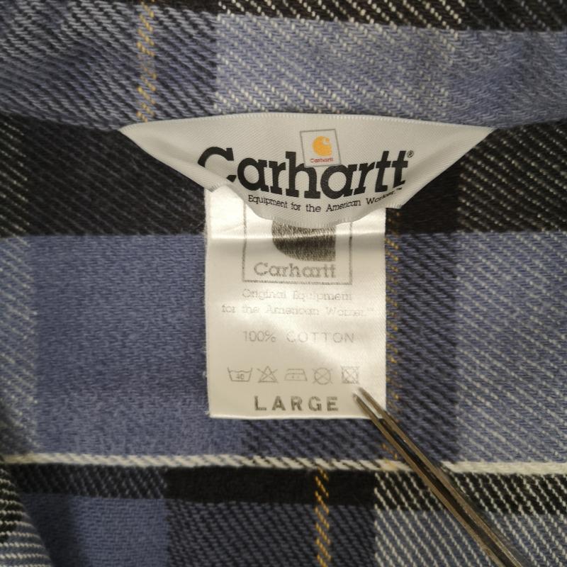 カーハート Carhartt シャツ、ブラウス 長袖 80s 三角タグ 厚手 チェック柄 ヘビー フランネル シャツ L マルチカラー / マルチカラー / multicolor メンズ USED 古着 中古 50169568