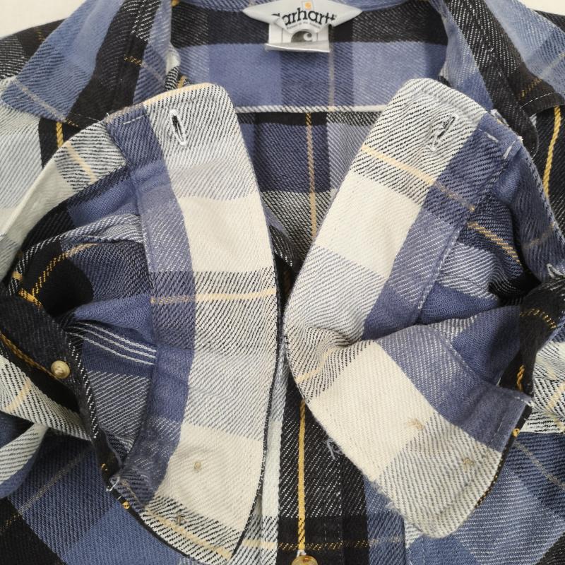 カーハート Carhartt シャツ、ブラウス 長袖 80s 三角タグ 厚手 チェック柄 ヘビー フランネル シャツ L マルチカラー / マルチカラー / multicolor メンズ USED 古着 中古 50169568