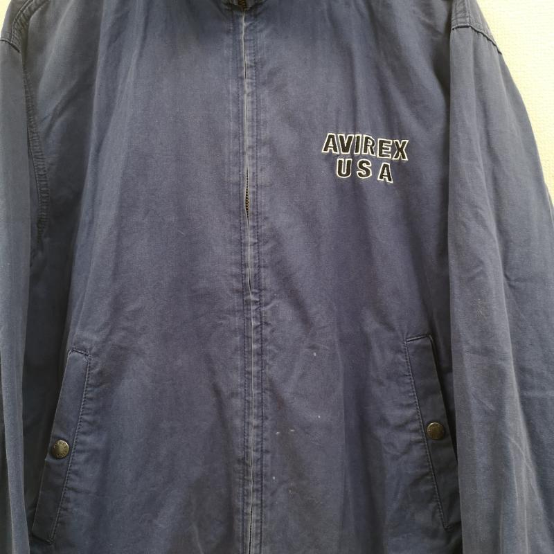 アヴィレックス AVIREX ジャケット、上着 ジャンパー、ブルゾン U.S.FLAG ドリズラー ジャケット 783-3155003 L 紺 / ネイビー / navy メンズ USED 古着 中古 50169570