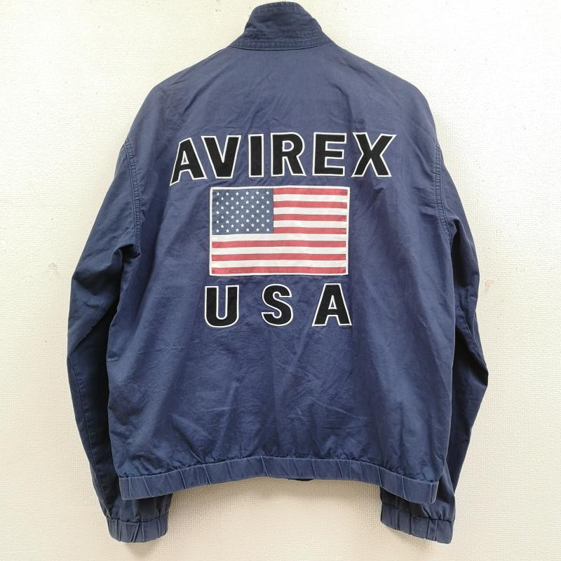 アヴィレックス AVIREX ジャケット、上着 ジャンパー、ブルゾン U.S.FLAG ドリズラー ジャケット 783-3155003 L 紺 / ネイビー / navy メンズ USED 古着 中古 50169570