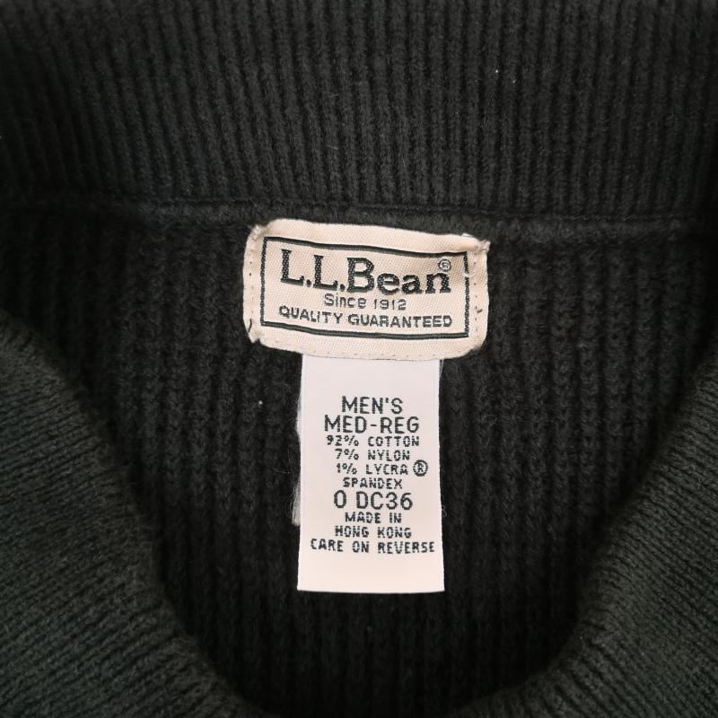 エルエルビーン L.L.Bean ニット、セーター 長袖 80s 90s ヘンリーネック コットン ハーフボタン ニット セーター M 緑 / グリーン / green メンズ USED 古着 中古 50169571
