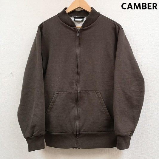 キャンバー CAMBER トレーナー 長袖 USA製 裏地サーマル ジップアップ スウェット S 茶 / ブラウン / brown メンズ USED 古着 中古 50169572