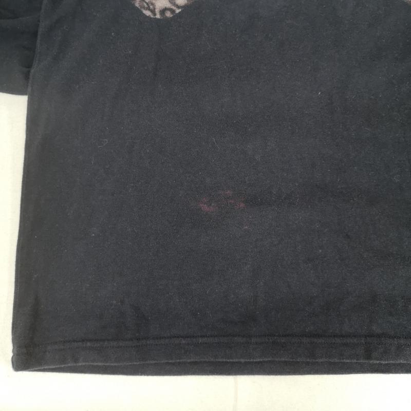 ロエン ROEN Tシャツ 長袖 日本製 レオパード柄 スカル ドクロ 骸骨 クロスボーン 海賊旗 長袖 Tシャツ L/S TEE 46 紺 / ネイビー / navy メンズ USED 古着 中古 50169573