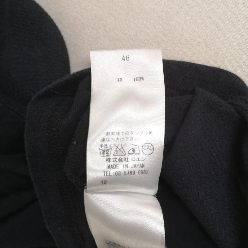 ロエン ROEN Tシャツ 長袖 日本製 レオパード柄 スカル ドクロ 骸骨 クロスボーン 海賊旗 長袖 Tシャツ L/S TEE 46 紺 / ネイビー / navy メンズ USED 古着 中古 50169573