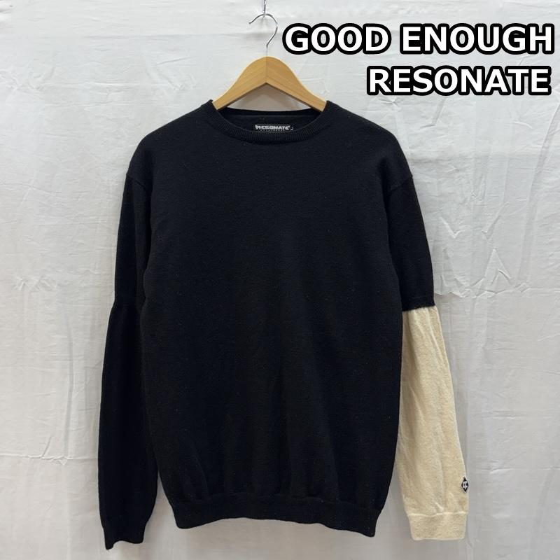 リゾネイトグッドイナフ RESONATE GOODENOUGH ニット、セーター 長袖 RK-0401 クルーネック ウール ニット セーター 長袖 L メンズ USED 古着 中古 50169581