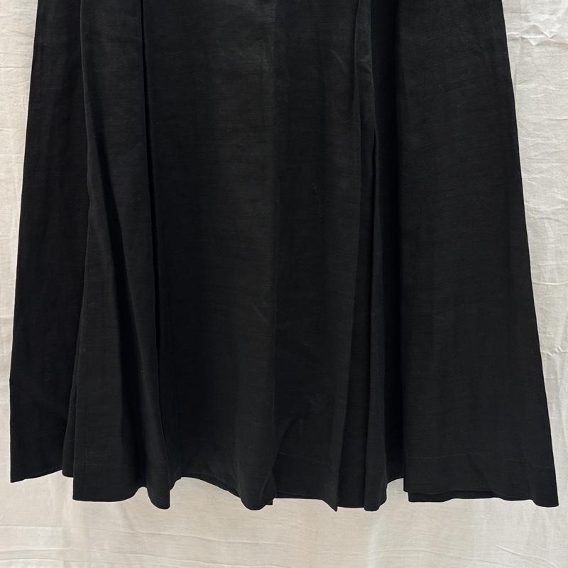 イッセイミヤケ ISSEY MIYAKE スカート ひざ丈スカート リネン 麻 タック フレア スカート IM21-FG641 S レディース USED 古着 中古 50169585