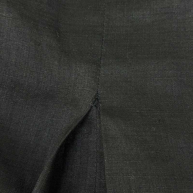 イッセイミヤケ ISSEY MIYAKE スカート ひざ丈スカート リネン 麻 タック フレア スカート IM21-FG641 S レディース USED 古着 中古 50169585