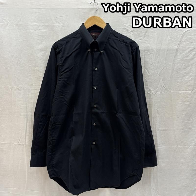 ヨウジヤマモト Yohji Yamamoto シャツ、ブラウス 長袖 AAR DURBAN ダーバン 90年代 ビンテージ ボタンダウン 長袖 シャツ 90s VINTAGE M 黒 / ブラック / black メンズ USED 古着 中古 50169587
