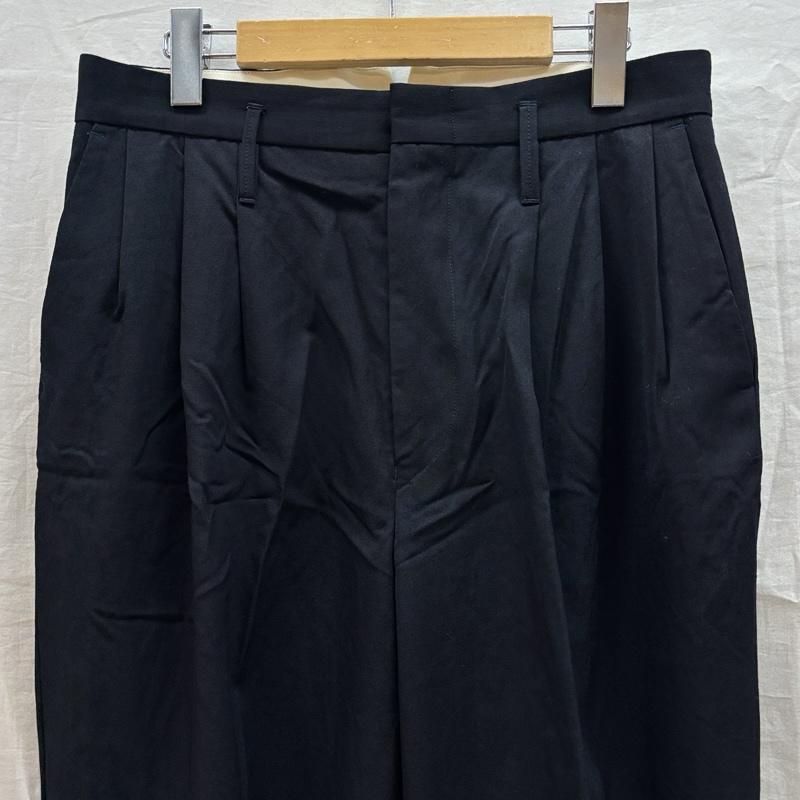 エッセイ ESSAY ボトムス ボトムス 3タック ワイド テーパード スラックス パンツ ウール ES08P-01 M 紺 / ネイビー / navy メンズ USED 古着 中古 50169588