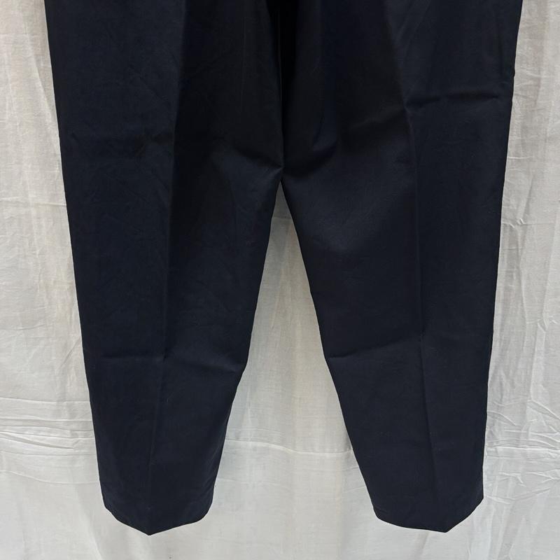 エッセイ ESSAY ボトムス ボトムス 3タック ワイド テーパード スラックス パンツ ウール ES08P-01 M 紺 / ネイビー / navy メンズ USED 古着 中古 50169588
