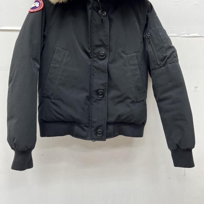 カナダグース CANADA GOOSE ジャケット、上着 ダウンジャケット LABRADOR BOMBER ラブラドール ボンバー フード ファー ダウン ジャケット 7967JL S 黒 / ブラック / black レディース USED 古着 中古 50169590