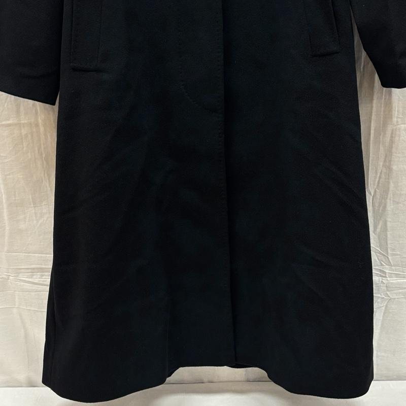 バルマン BALMAIN コート コート一般 カシミヤ シルク ステンカラー ロング コート 日本製 襟ファー取り外し可 11号 黒 / ブラック / black レディース USED 古着 中古 50169593