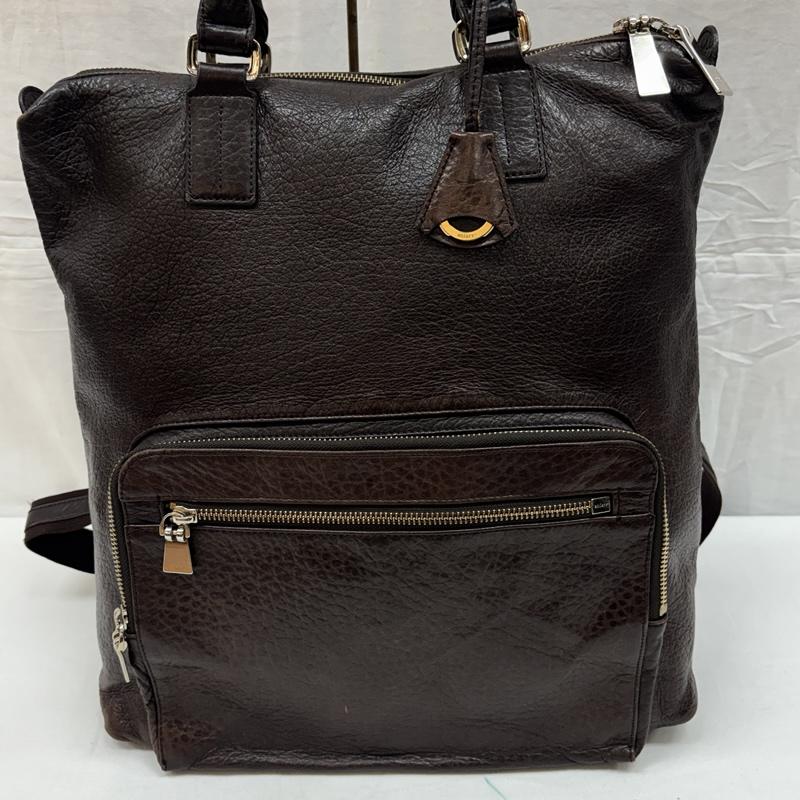 アニアリ aniary トートバッグ トートバッグ 2WAY レザー トート ショルダー バッグ 縦長 - 茶 / ブラウン / brown メンズ USED 古着 中古 50169597