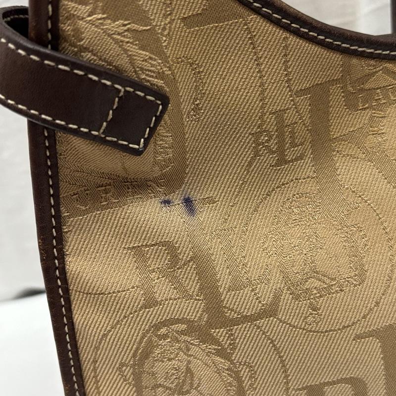 ローレンラルフローレン LAUREN RALPH LAUREN ハンドバッグ ハンドバッグ ロゴ 総柄 キャンバス ハンドバッグ チャーム付 ワンショルダー - レディース USED 古着 中古 50169600