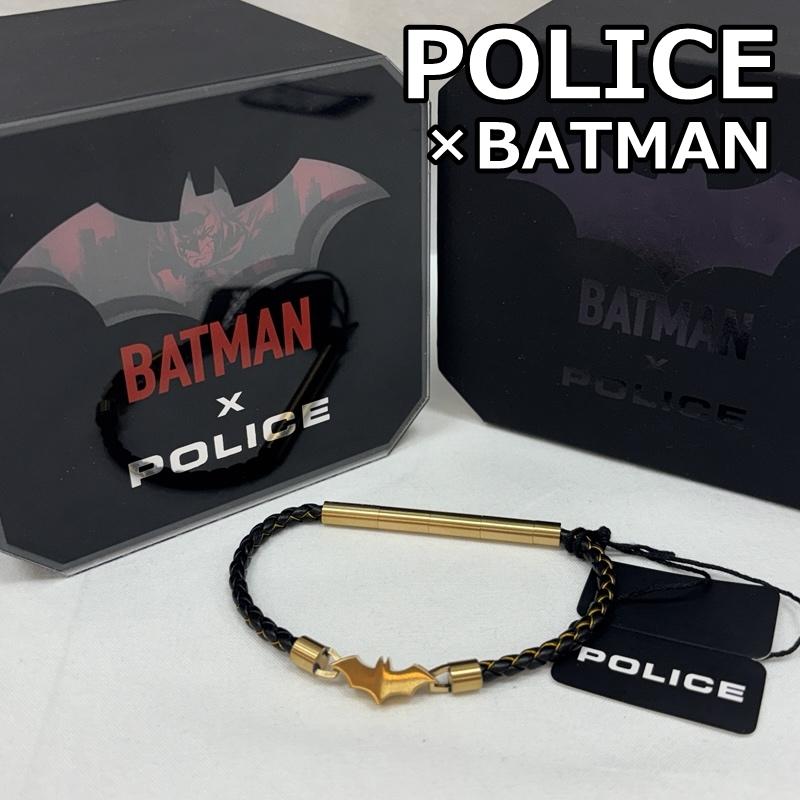 ポリス POLICE アクセサリー ブレスレット、バングル BATMAN バットマン コラボ バットラング ステンレス レザー ブレスレット - メンズ USED 古着 中古 50169601