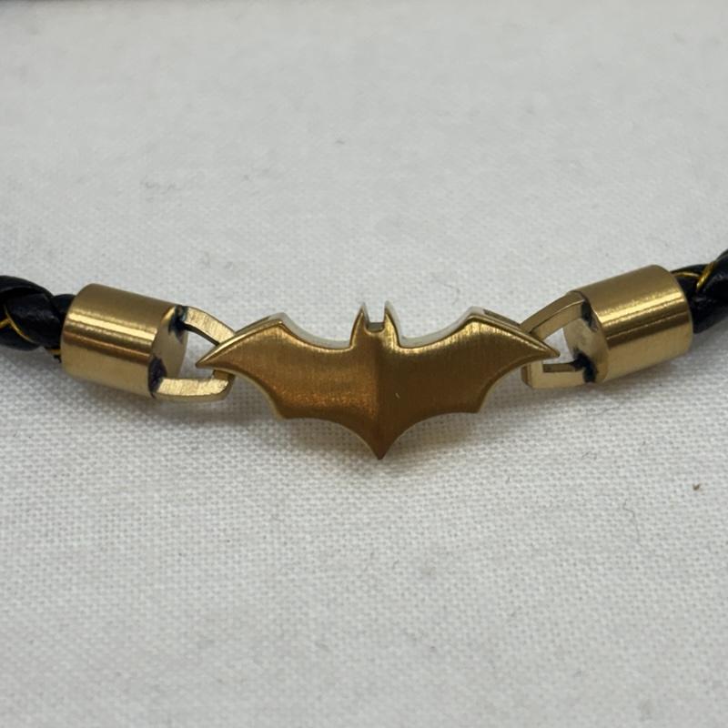ポリス POLICE アクセサリー ブレスレット、バングル BATMAN バットマン コラボ バットラング ステンレス レザー ブレスレット - メンズ USED 古着 中古 50169601