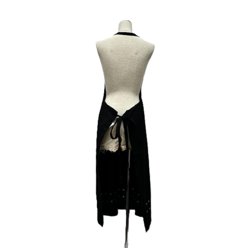 ブラックコムデギャルソン BLACK COMME des GARCONS ワンピース ロングスカート 17AW スタッズ デザイン エプロン ワンピース 1T-A007 S 黒 / ブラック / black レディース USED 古着 中古 50169603