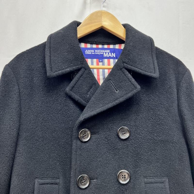 ジュンヤワタナベコムデギャルソンマン JUNYA WATANABE COMME des GARCONS MAN コート ピーコート カシミヤ 混 ウール ピーコート WG-J018 M 黒 / ブラック / black メンズ USED 古着 中古 50169607