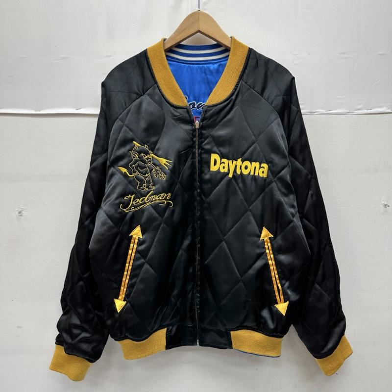 テッドマン TEDMAN ジャケット、上着 ジャンパー、ブルゾン Daytona デビル 龍 刺繍 リバーシブル スカジャン 42 青 / ブルー / blue X 黒 / ブラック / black メンズ USED 古着 中古 50169613