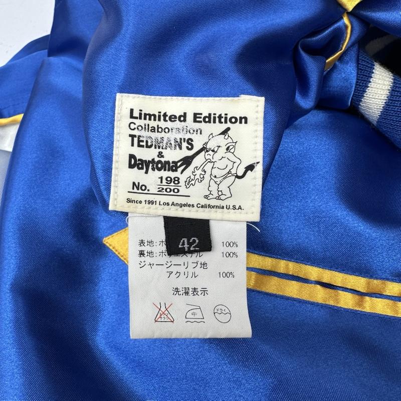 テッドマン TEDMAN ジャケット、上着 ジャンパー、ブルゾン Daytona デビル 龍 刺繍 リバーシブル スカジャン 42 青 / ブルー / blue X 黒 / ブラック / black メンズ USED 古着 中古 50169613
