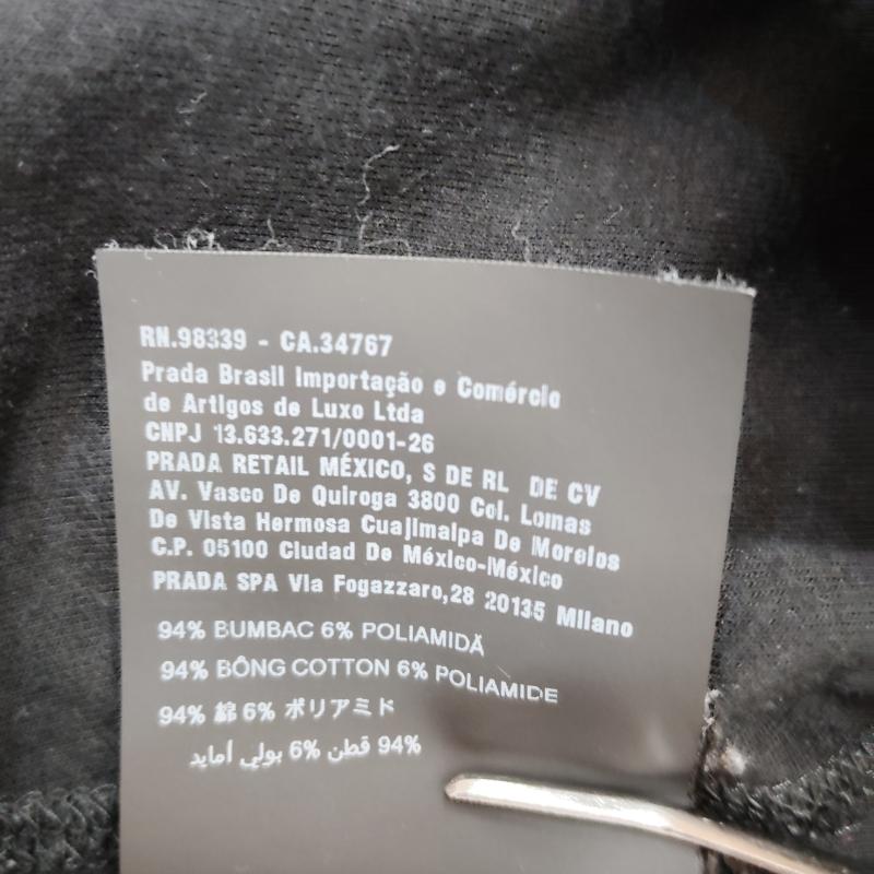 プラダ PRADA トレーナー 長袖 21SS トライアングル ロゴ オーバー サイズ スウェット シャツ L 黒 / ブラック / black レディース USED 古着 中古 50169615