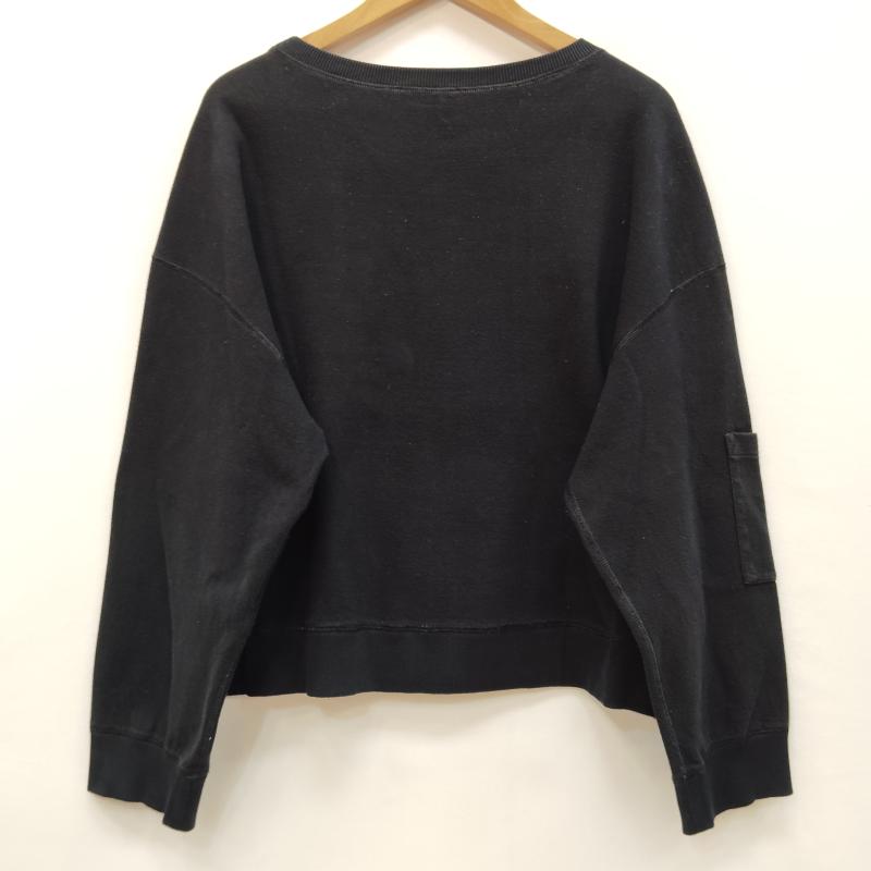 プラダ PRADA トレーナー 長袖 21SS トライアングル ロゴ オーバー サイズ スウェット シャツ L 黒 / ブラック / black レディース USED 古着 中古 50169615