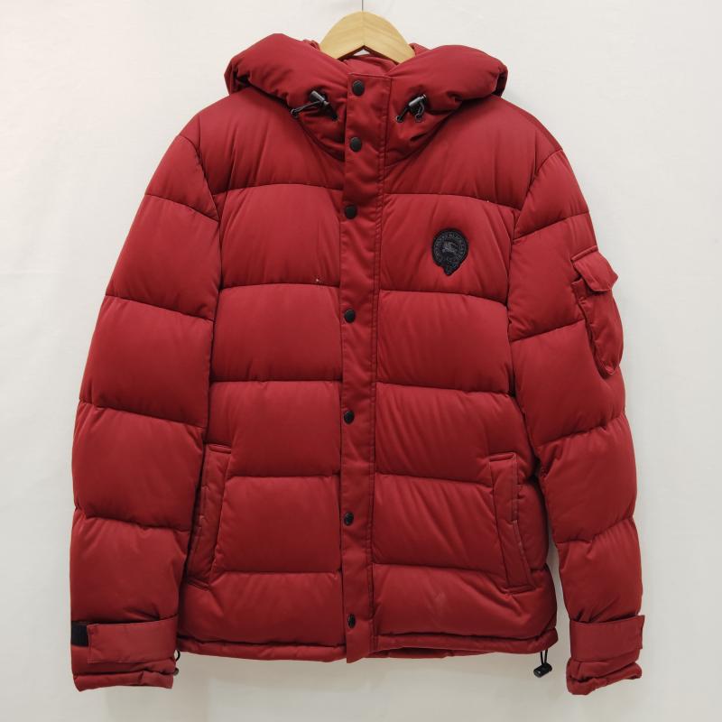 バーバリーブラックレーベル BURBERRY BLACK LABEL ジャケット、上着 ダウンジャケット ロゴ ワッペン 付き ダウン ジャケット BMP21-319-18 L 赤 / レッド / red メンズ USED 古着 中古 50169619