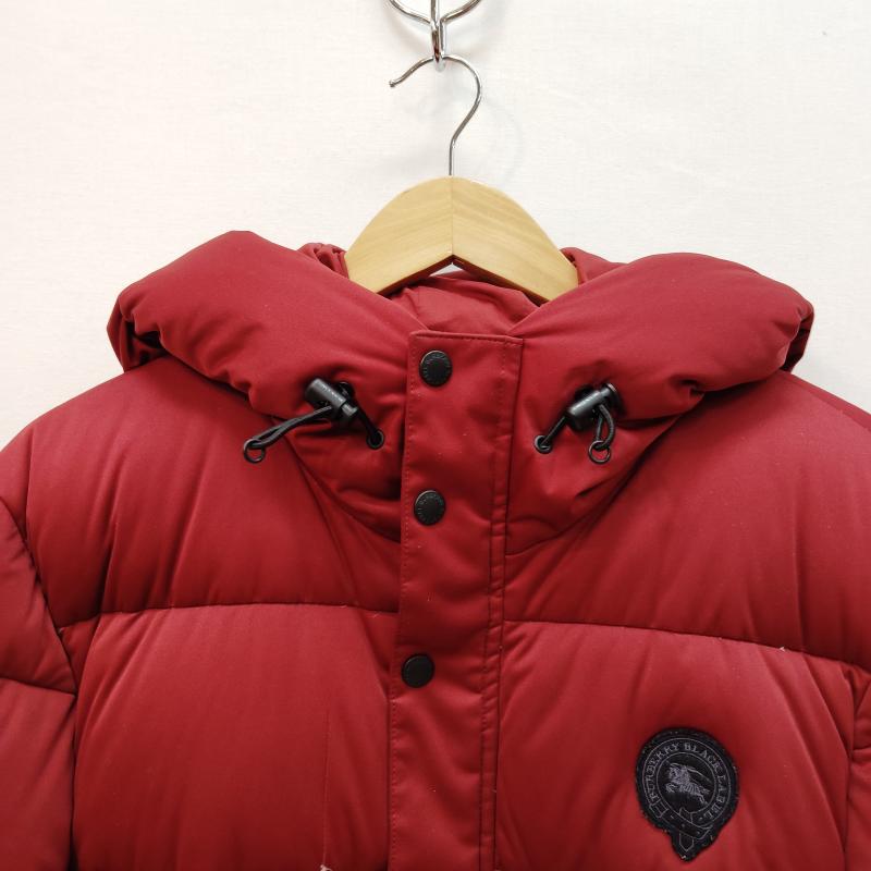 バーバリーブラックレーベル BURBERRY BLACK LABEL ジャケット、上着 ダウンジャケット ロゴ ワッペン 付き ダウン ジャケット BMP21-319-18 L 赤 / レッド / red メンズ USED 古着 中古 50169619