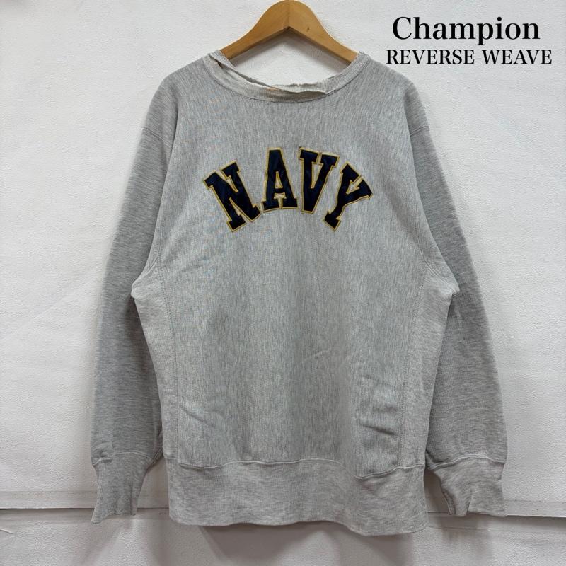チャンピオン Champion トレーナー 長袖 90s REVERSEWEAVE リバースウィーブ プルオーバー スウェット トレーナー USA製 ヴィンテージ カレッジロゴ 刺繍 XL ロゴ、文字 灰 / グレー / gray X 紺 / ネイビー / navy X 黄 / イエロー / yellow メンズ USED 古着 中古 50169621