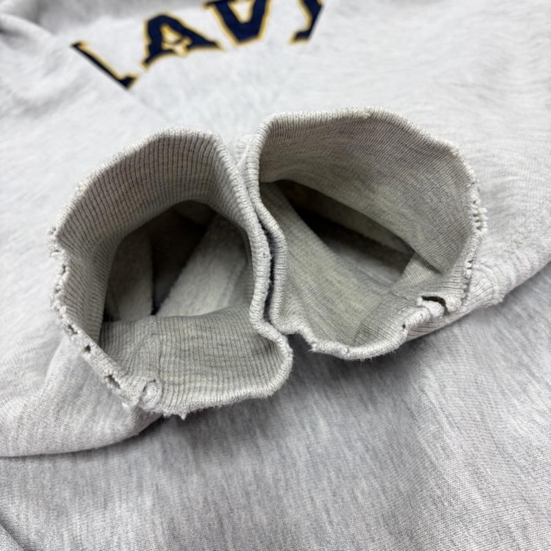 チャンピオン Champion トレーナー 長袖 90s REVERSEWEAVE リバースウィーブ プルオーバー スウェット トレーナー USA製 ヴィンテージ カレッジロゴ 刺繍 XL ロゴ、文字 灰 / グレー / gray X 紺 / ネイビー / navy X 黄 / イエロー / yellow メンズ USED 古着 中古 50169621