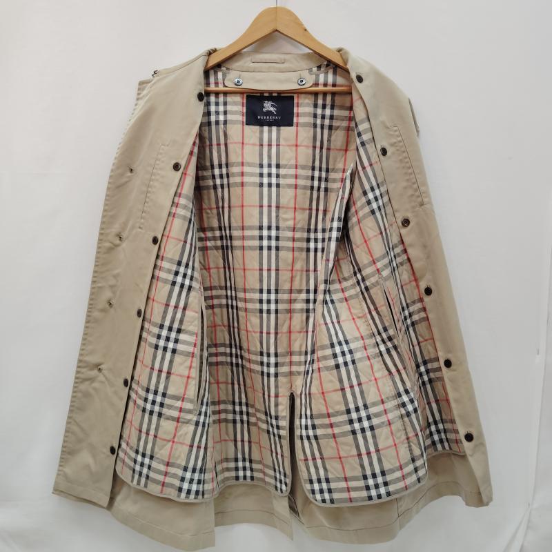バーバリーロンドン Burberry London コート コート一般 ステンカラー コート バルマカーン コート 比翼仕立て ノバチェック柄 ライナー M ベージュ / ベージュ / beige メンズ USED 古着 中古 50169625