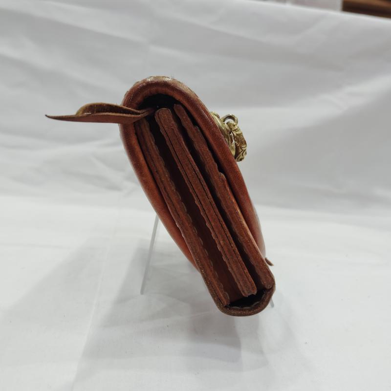 ラッキージョン LUCKY JOHN 財布 長財布 コンチョ ラグ レザー ウォレット 長財布 - 青 / ブルー / blue X 茶 / ブラウン / brown メンズ USED 古着 中古 50169629