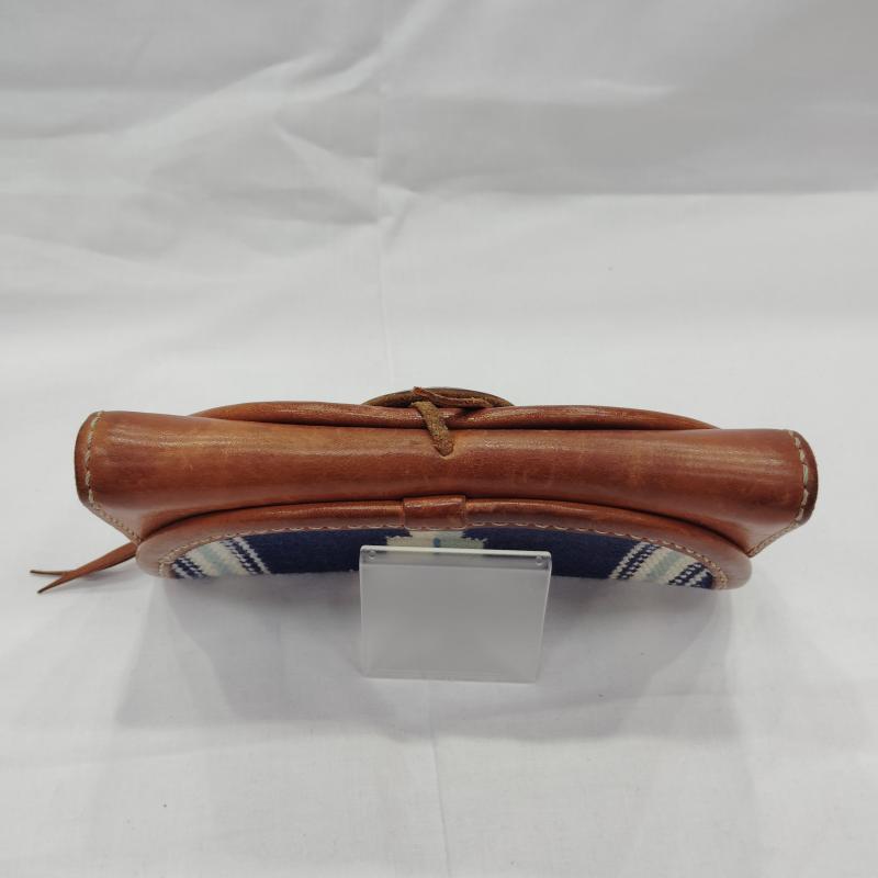 ラッキージョン LUCKY JOHN 財布 長財布 コンチョ ラグ レザー ウォレット 長財布 - 青 / ブルー / blue X 茶 / ブラウン / brown メンズ USED 古着 中古 50169629