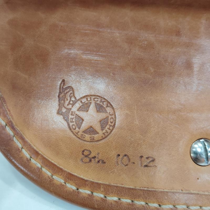 ラッキージョン LUCKY JOHN 財布 長財布 コンチョ ラグ レザー ウォレット 長財布 - 青 / ブルー / blue X 茶 / ブラウン / brown メンズ USED 古着 中古 50169629