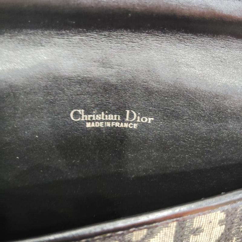 クリスチャンディオール Christian Dior クラッチバッグ、パーティバッグ クラッチバッグ、パーティバッグ 90s オールド トロッター 柄 クラッチバッグ ロゴ ゴールド プレート 黒 / ブラック / black X ベージュ / ベージュ / beige レディース USED 古着 中古 50169634