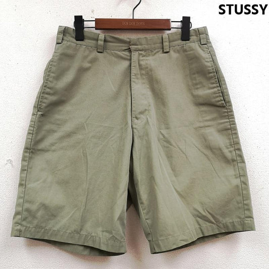 ステューシー STUSSY パンツ ショートパンツ USA製 90s 紺タグ オールド チノ ハーフ パンツ ショーツ 31インチ カーキ / カーキ / khaki メンズ USED 古着 中古 50169639