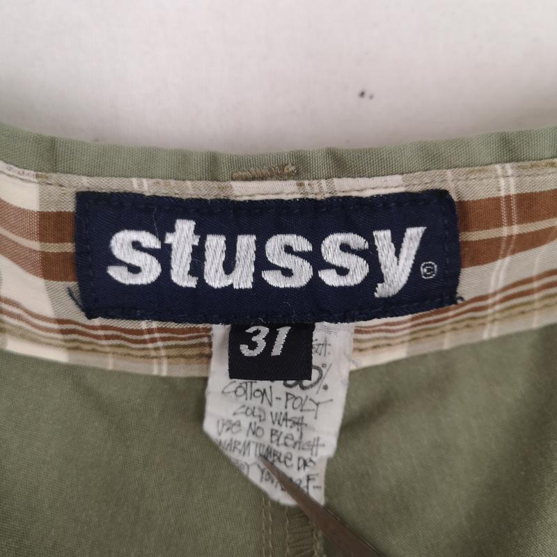 ステューシー STUSSY パンツ ショートパンツ USA製 90s 紺タグ オールド チノ ハーフ パンツ ショーツ 31インチ カーキ / カーキ / khaki メンズ USED 古着 中古 50169639