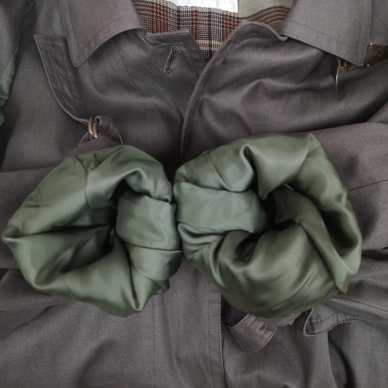 古着 USED コート トレンチコート PERRY ELLIS ケープ付き ロング トレンチ コート チャコールグレー / チャコールグレー / レディース USED 古着 中古 50169641