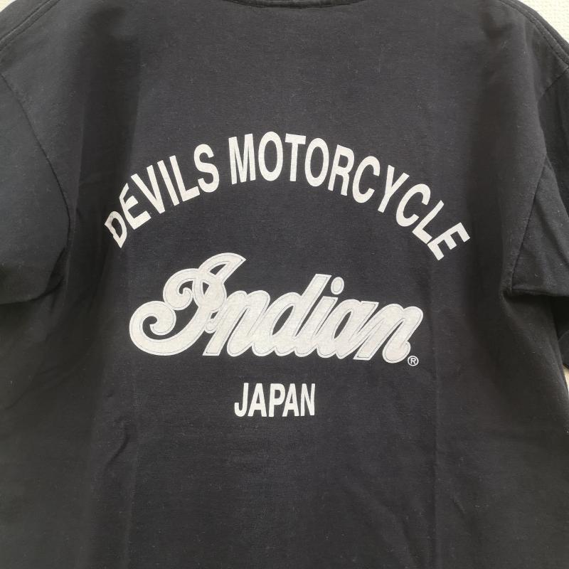 インディアン モーターサイクル INDIAN MOTORCYCLE Tシャツ 半袖 USA製 90s シングルステッチ バイカー グラフィック 半袖 Tシャツ S/S TEE M 黒 / ブラック / black X 紺 / ネイビー / navy メンズ USED 古着 中古 50169643