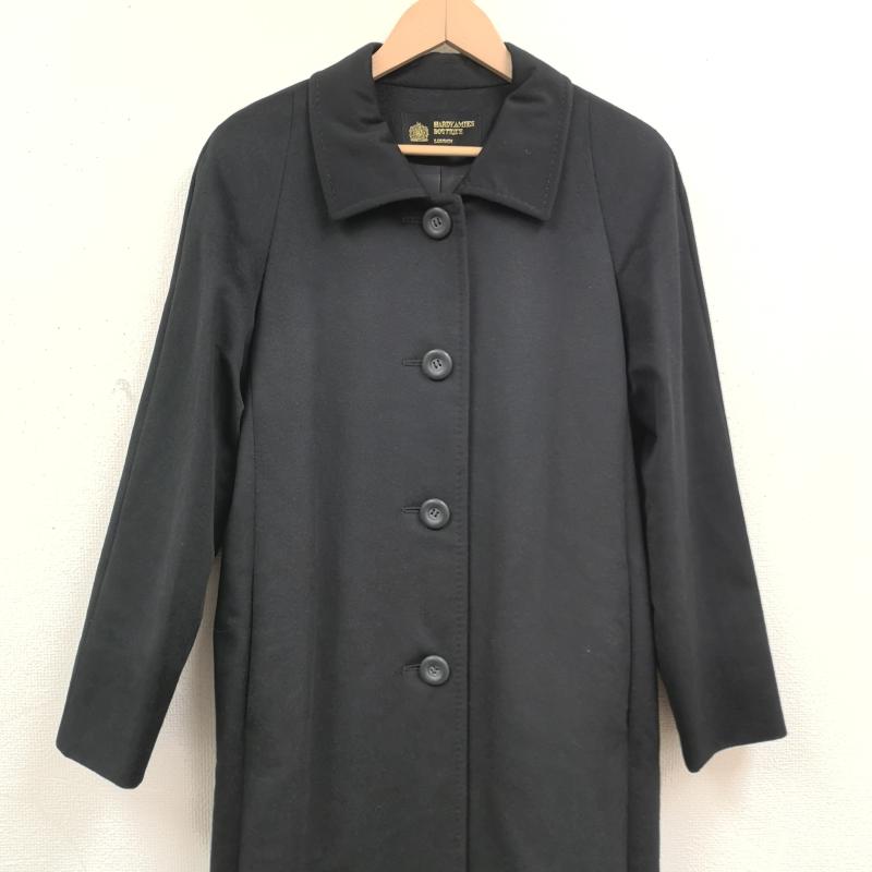 ハーディーエイミス HARDYAMIES コート コート一般 日本製 シングルブレスト ボタン仕様 ステンカラー ロング コート 33-1435-05 - 黒 / ブラック / black レディース USED 古着 中古 50169644